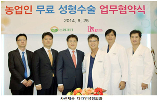 The Line Plastic Surgery – Nonghyup Foundation, Madea Free Cosmetic Surgery Business Agreement for Farm Workers